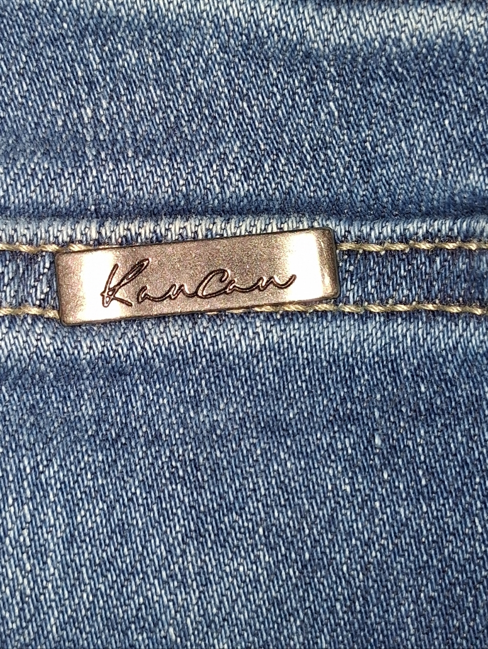 KanCan Ashton High Rise Stretch Flare Yoke Detail Boho Jeans Sz 11/29 Blue Denim - Picture 5 of 12